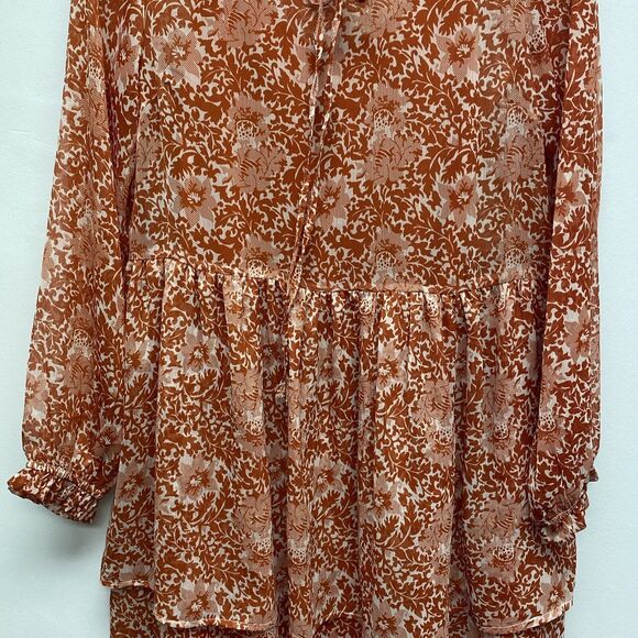 Y.A.S Yasdamask Long Sleeve Tunic Floral Boho Hippie Babydoll Dress - Size Small - Picture 5 of 10